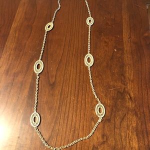 Gold embellished long necklace